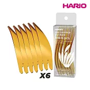【HARIO】睡蓮濾杯肋片 六入組 -透明黃