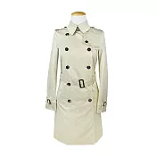 BURBERRY 80194141經典雙排鈕扣中長版女款風衣外套(卡其) 8