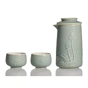 《乾唐軒活瓷》 和諧泡茶器 / 一壺+二杯 /薄荷綠 無 薄荷綠