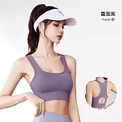 【STizi 史堤茲】和事現貨 排扣運動內衣 瑜珈服 健身服 運動背心(SK-030) M 醬茄紫