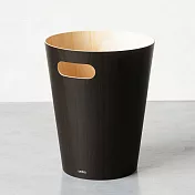 《Umbra》Woodrow木紋垃圾桶 | 回收筒 - 墨黑7.5L