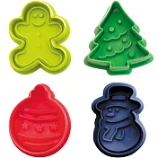 《ibili》餅乾推壓模4件 | 餅乾模 餅乾壓模 烘焙點心 - 聖誕節