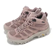 Merrell 戶外鞋 Moab 3 Mid WP 女鞋 粉灰 防潑水 中筒 黃金大底 登山鞋 廣告主打款 ML038330