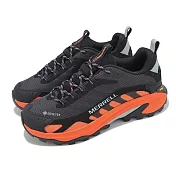 Merrell 戶外鞋 Moab Speed 2 GTX 男鞋 黑橘 防水 抗撕裂 黃金大底 登山鞋 ML038393