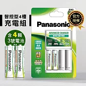 Panasonic國際牌 綠卡智控型電池充電組(充電器+3號2000mAh4顆) K-KJ173MVT2TW