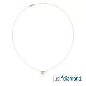 【Just Diamond】情花相扣 18K玫瑰金項鍊(網路限定)