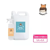 BUBUPETTO-貓咪洗澡清潔用免稀釋次氯酸水-4000mlx1+500mlx1(寵物 環境 器皿 用品)