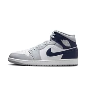 NIKE AIR JORDAN 1 MID 男籃球鞋-白藍-DQ8426104 US7.5 白色