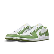 NIKE AIR JORDAN 1 LOW SE 男籃球鞋-白綠-HF4823100 US7 白色