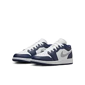 NIKE AIR JORDAN 1 LOW (GS) 中大童 女籃球鞋-白藍-553560141 US3.5 白色