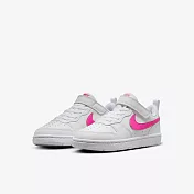 NIKE COURT BOROUGH LOW RECRAFT (PS) 中大童休閒鞋-白粉-DV5457113 20 白色