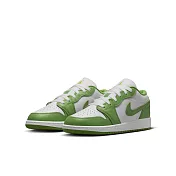 NIKE AIR JORDAN 1 LOW SE BG 中大童 女籃球鞋-白綠-HF4779100 US3.5 白色