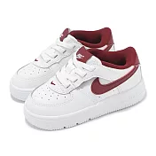 Nike 童鞋 Force 1 Low EasyOn 小童 白 紅 套入式 方便穿脫 休閒鞋 FN0236-105