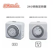 GoHome 24小時制定時器(插座2孔30分)-HU02M(110V)