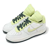 Nike 休閒鞋 Air Force 1 LV8 2 GS 大童 女鞋 白 綠 AF1 長鞋舌 FB7402-100