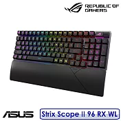 【送原廠電競鼠墊】ASUS 華碩 ROG Strix Scope II 96 RX Wireless 電競鍵盤 青軸/紅軸 紅軸