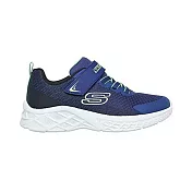 Skechers Microspec II [403924LNBLM] 大童 慢跑鞋 運動 休閒 魔鬼氈 緩震 深藍