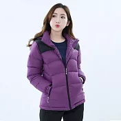 【遊遍天下】女款極暖防潑水防風保暖羽絨外套GJ22048(M-5L) 3XL 紫色