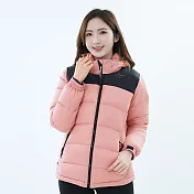 【遊遍天下】女款極暖防潑水防風保暖羽絨外套GJ22048(M-5L) 3XL 粉色