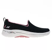 Skechers GoWalk Arch Fit Bca [896263WBKPK] 女 健走鞋 休閒 寬楦 緩震 黑粉