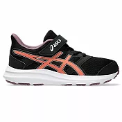 Asics Jolt 4 Ps [1014A299-009] 中童 慢跑鞋 運動 休閒 緩震 魔鬼氈 透氣 黑 橘