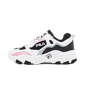 Fila BOX TYPE [5-J341Y-051] 女 運動休閒鞋 透氣 厚底 穿搭神器 老爹鞋 白黑