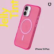 犀牛盾 iPhone 16 Plus(6.7吋) JellyTint(MagSafe兼容)磁吸透明防摔手機殼-相機鍵開孔版(終身黃化保固) - 粉漾桃