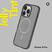 犀牛盾 iPhone 16 Pro(6.3吋) JellyTint(MagSafe兼容)磁吸透明防摔手機殼-相機鍵開孔版(終身黃化保固) - 酷墨灰