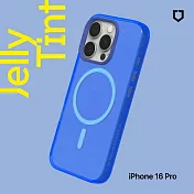 犀牛盾 iPhone 16 Pro(6.3吋) JellyTint(MagSafe兼容)磁吸透明防摔手機殼-相機鍵開孔版(終身黃化保固) - 激光藍