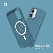 犀牛盾 iPhone 16(6.1吋) SolidSuit(MagSafe兼容)超強磁吸手機殼 - 深海藍