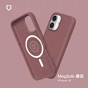 犀牛盾 iPhone 16(6.1吋) SolidSuit(MagSafe兼容)超強磁吸手機殼 - 深紫紅