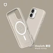 犀牛盾 iPhone 16 Plus(6.7吋) SolidSuit(MagSafe兼容)超強磁吸手機殼 - 貝殼灰