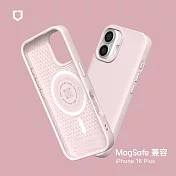 犀牛盾 iPhone 16 Plus(6.7吋) SolidSuit(MagSafe兼容)超強磁吸手機殼 - 雪酪粉