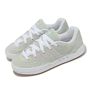 adidas 休閒鞋 Adimatic W 女鞋 灰綠 白 麂皮 膠底 復古 滑板鞋 愛迪達 IG1995