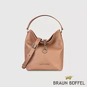 【BRAUN BUFFEL 德國小金牛】台灣總代理 馬克西 肩包-藕粉色/BF847-32-CG