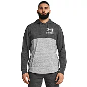 Under Armour 男 Rival Terry 撞色連帽長袖套頭衫-1383103-025 2XL 灰色