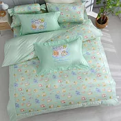 【家適居家】角落小夥伴-雙人兩用被套-咖啡杯(兩色)-台灣製造 綠色