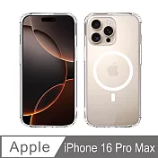 SHOWHAN iPhone 16 Pro Max 四角強化TPU矽膠+PC背板氣囊防摔空壓殼-磁吸款