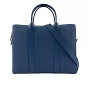 BALLY Elter 壓紋牛皮手提/斜背二用公事包 (霓虹藍)