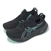 Asics 慢跑鞋 GEL-Nimbus 26 男鞋 黑 藍綠 厚底 緩衝 運動鞋 亞瑟士 1011B794004