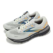 Brooks 防水慢跑鞋 Adrenaline GTS 23 GTX 男鞋 藍 橘 緩震 運動鞋 1104241D071