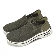 Skechers 健走鞋 Go Walk Arch Fit 2 Slip-Ins 男鞋 綠 回彈 套入 216600OLV 27cm OLIVE