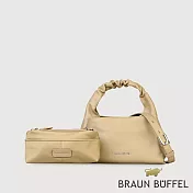 【BRAUN BUFFEL 德國小金牛】台灣總代理 薇拉-A 附背帶小肩包-奶茶棕/BF850-51-SVM