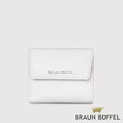 【BRAUN BUFFEL 德國小金牛】台灣總代理 薇拉-A 8卡兩折短夾-白色/BF850-404-WT