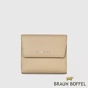 【BRAUN BUFFEL 德國小金牛】台灣總代理 薇拉-A 8卡兩折短夾-奶茶棕/BF850-404-SVM