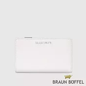 【BRAUN BUFFEL 德國小金牛】台灣總代理 薇拉-A 11卡兩折中夾-白色/BF850-502-WT