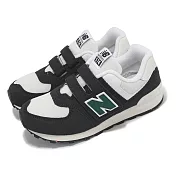 New Balance 童鞋 574 寬楦 黑 沼綠 中童 復古 經典 親子鞋 魔鬼氈 休閒鞋 NB PV574RBG-W