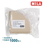 MILA V型(錐型)無漂白01濾紙1000枚入