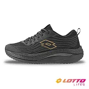 【LOTTO 義大利】男 弓pro跑鞋- 25.5cm 黑/金