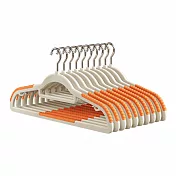 【好氣氛家居】20入質感撞色防滑無痕衣架-4色可選 橘